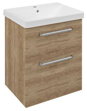 SAPHO THEIA kupaonski ormar s ladicama 56,4x70x44,2cm, hrast alabama