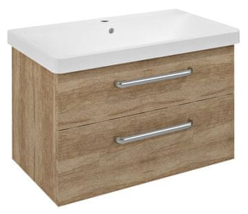 SAPHO THEIA Zidni Kupaonski Ormar 75,6x50x44,2cm 2 Ladice, Dub Alabama