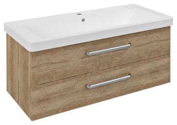 SAPHO THEIA Zidni Kupaonski Ormarić s Ladicama, Dub Alabama, 101,4x43,5x44,2 cm