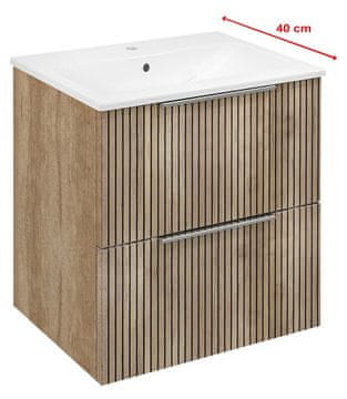 SAPHO CIRASA STRIP Zidna Kupaonska Komoda 48x54x39cm, Alabama Hrast