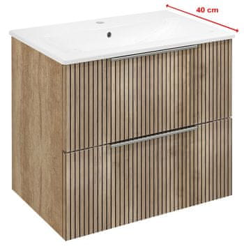 SAPHO CIRASA STRIP Zidna Kupaonska Ormarić (58x54x39cm) Dub Alabama