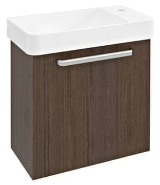 SAPHO Rustik Drvena Zidna Kupaonska Viseća Komoda 51x50x28 cm