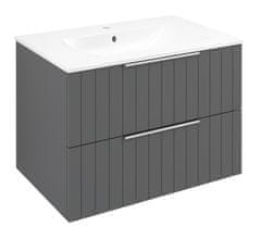 SAPHO CIRASA STRIP zidna kupaonska jedinica 70 cm, crna boja