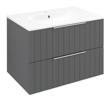 SAPHO CIRASA STRIP zidna kupaonska jedinica 70 cm, crna boja