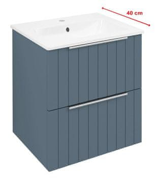 SAPHO CIRASA STRIP Zidna Kupaonska Komoda 48x54x39cm, Siena Plava