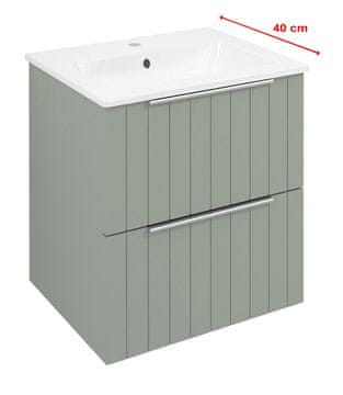 SAPHO Zelena Zidna Umivaonička Komoda CIRASA STRIP 48x54x39 cm