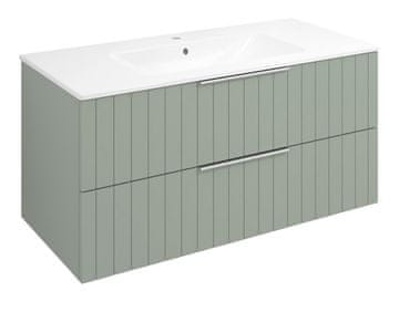 SAPHO Viseći Kupaonski Ormar CIRASA STRIP, MDF/Lamino, 99,8x52x46cm, Zelena Boja