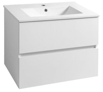 AQUALINE PANEDA Zidna Kupaonska Komoda 69,5x55x45,2 cm Bijela MDF/Lamino