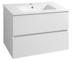 AQUALINE Bijela Zidna Umivaonik Ormarić PANEDA 74,5x55x45,2cm, MDF/lamino