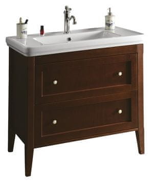 SAPHO CROSS drvena kupaonska ormarić s ladicama, 85x81x47cm, buk, bešumno zatvaranje