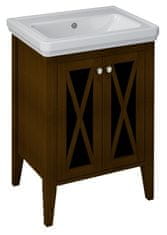 SAPHO CROSS kupaonski ormarić sa staklenim vratima, buk, 55x81x43 cm