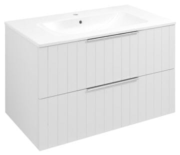 SAPHO CIRASA STRIP Zidna Kupaonička Komoda 80cm, Mat Bijela