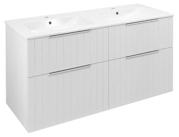 SAPHO CIRASA STRIP Zidni Ormaric za Umivadlo 118,4x64x46cm, Mat Bijela