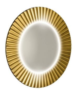 SAPHO PRIDE STRIP okruglo ogledalo s LED svjetlom u okviru ø 75cm, zlatno