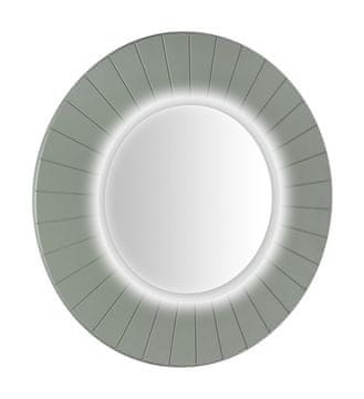 SAPHO Okruglo zrcalo LUMIRO STRIP s LED osvjetljenjem, ø 75 cm, zelena boja