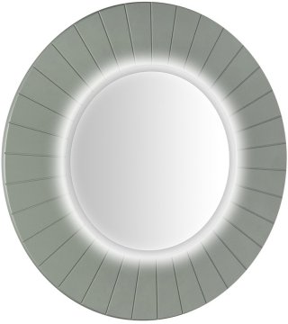 SAPHO Okruglo ogledalo LUMIRO STRIP s LED rasvjetom u okviru ø 90cm, verde