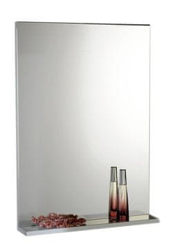 AQUALINE BETA Ogledalo s Policom 60x80x12 cm, Bijela, MDF/Lamino