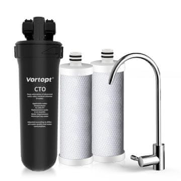 Nikcorp Filtar za vodu ispod sudopera s NSF certifikatom, sustav za uklanjanje olova i klora, 72.000 l, sa slavinom od nehrđajućeg čelika