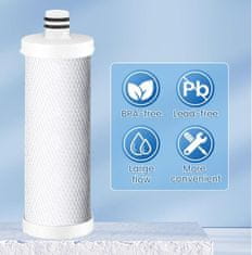 Nikcorp Filtar za vodu ispod sudopera s NSF certifikatom, sustav za uklanjanje olova i klora, 72.000 l, sa slavinom od nehrđajućeg čelika