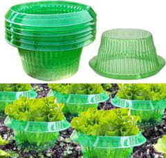 Nikcorp Ogrlice protiv puževa, set 12 komada, Ø 24 cm, prozirna zaštita za biljke i povrće, PET plastika otporna na vremenske uvjete