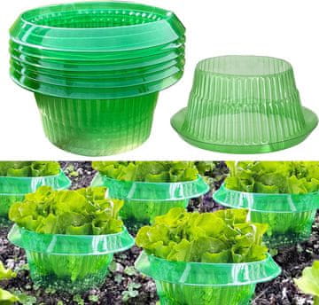 Nikcorp Ogrlice protiv puževa, set 12 komada, Ø 24 cm, prozirna zaštita za biljke i povrće, PET plastika otporna na vremenske uvjete