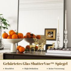 Nikcorp Zidno ogledalo 51 x 71 cm, aluminijski okvir, crno, moderno pravokutno ogledalo za kupaonicu, hodnik ili dnevni boravak