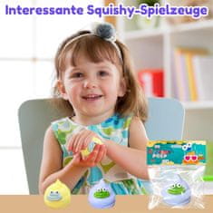 Nikcorp Antistresna loptica Squishy Poo Monster, set od 2 komada, ljubičasto-žuta senzorna igračka za djecu i odrasle, TPR materijal