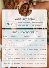 Nikcorp Jednodijelni kupaći kostim za mršavljenje s visokim strukom, V-izrezom, naborima i push-up efektom, podesiv, crna boja, vel. M