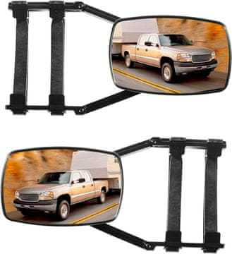 Nikcorp Ogledala za kamp kućicu i vuču prikolice, set 2 komada, univerzalna, podesiva 360°, ABS materijal, stabilna montaža bez alata