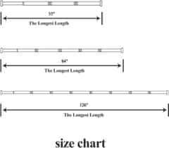 Nikcorp Karniša za zavjese crna podesiva, 76-200 cm, metalna karniša s dekorativnom kuglom, promjer 19 mm, set s nosačima i priborom