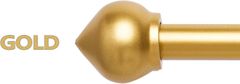 Nikcorp Karniša zlatna podesiva 76-200 cm, promjer 19 mm, s ukrasnim nastavkom u obliku stožca, čelična, otporna na koroziju