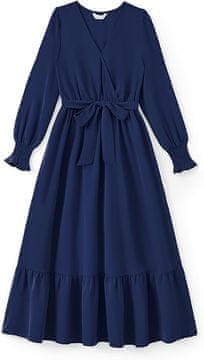 Nikcorp Midi haljina elegantna jednobojna vintage koktel tamnoplava, veličina L, ženska svečana haljina za vjenčanja i zabave