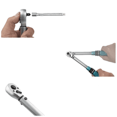 Nikcorp Moment ključ 1/2" 40-220 Nm, čelični profesionalni alat za zatezanje vijaka s preciznom skalom i klik mehanizmom, 49 cm