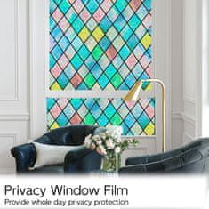 Nikcorp Dugina folija za prozore s 3D efektom, samoljepljiva statička folija za privatnost i UV zaštitu, PVC materijal, 50x300 cm