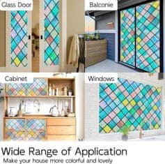 Nikcorp Dugina folija za prozore s 3D efektom, samoljepljiva statička folija za privatnost i UV zaštitu, PVC materijal, 50x300 cm