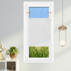 Nikcorp Plisirana roleta bez bušenja Klemmfix bijela, plisa za prozor 60x130 cm, neinvazivna montaža, visokokvalitetni poliester