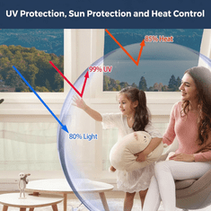 Nikcorp Zrcalna folija za prozore, UV zaštita i toplinska izolacija, efekt jednosmjernog zrcala, bez ljepila, 50x200 cm, PET materijal