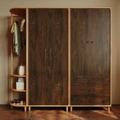 Nikcorp Samoljepljiva folija za namještaj, zidove i radne ploče 40x300 cm, tamno drvo, vodootporna PVC dekorativna folija za obnavljanje