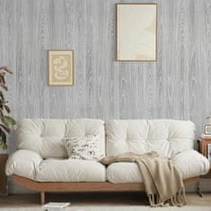 Nikcorp Samoljepljiva folija za namještaj, zidove i radne ploče, uzorak sivo drvo, tekstura godova, PVC, 44x300 cm, debljina 0,24 mm