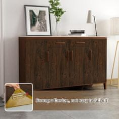 Nikcorp Samoljepljiva folija za namještaj, zidove i radne ploče 40x300 cm, tamno drvo, vodootporna PVC dekorativna folija za obnavljanje