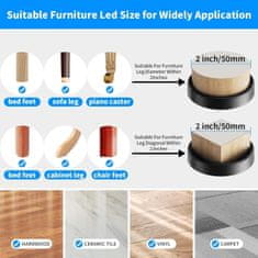 Nikcorp Podlošci za namještaj okrugli protuklizni, zaštita za podove i ublažavanje vibracija, 76 mm, 12 komada, crna boja