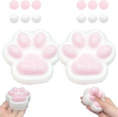 Nikcorp Antistresne igračke Squishy mačje šape, set 2 komada, mekane senzorne igračke za opuštanje i dekompresiju, Taba Squishy od PVC-a