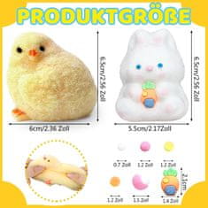 Nikcorp Antistres igračke Gniotki Squishy za stiskanje, set 2 komada (Pile i Zec), mekani TPR materijal za dekompresiju i fokus deteta