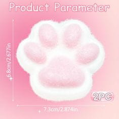 Nikcorp Antistresne igračke Squishy mačje šape, set 2 komada, mekane senzorne igračke za opuštanje i dekompresiju, Taba Squishy od PVC-a