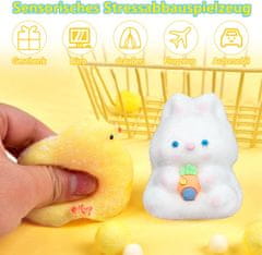 Nikcorp Antistres igračke Gniotki Squishy za stiskanje, set 2 komada (Pile i Zec), mekani TPR materijal za dekompresiju i fokus deteta