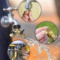 Nikcorp Mesingane kape 3/4" za vodovodne cijevi i slavine, set čepova s brtvama, otporne na koroziju, zlatne, 10 komada