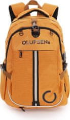 Nikcorp Dječji sportski ruksak BONN s mrežom za loptu i kacigu, pretinac za laptop 15.6, USB port, Oxford tkanina, 20L, narančasti