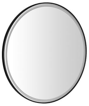 SAPHO Kružno LED ogledalo 100cm, mat crna, IP44, dnevno bijelo svjetlo