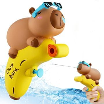 Nikcorp Pištolj na vodu Kapibara, set od 4 komada, dječja igračka za ljeto, domet 8m, od izdržljive ABS plastike, 13,4 cm, više boja