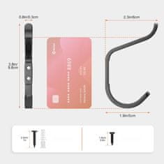 Nikcorp Zidne kuke za odjeću metalne mat crne, 9,8 cm, set vješalica za kupaonicu i hodnik, nosivost 13,6 kg, 12 komada u pakiranju